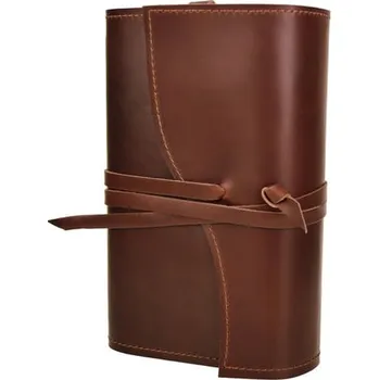Městský batoh imago Kožený obal na knihu, hnědý, velikost velký