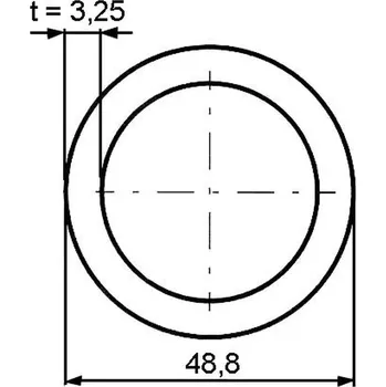 Dechový nástroj Trubka bezešvá 6/4" (48,80×3,25mm) – 6 m