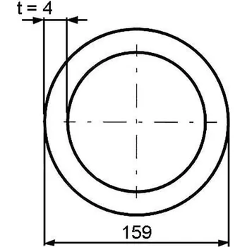 Stavební profil Trubka konstrukční 159×4 mm – 6 m