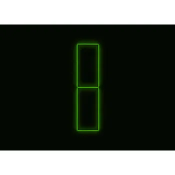 Kompletní LED čtyřhranné svítidlo zelené, rozměr: 2 elementy 44 x 234 cm