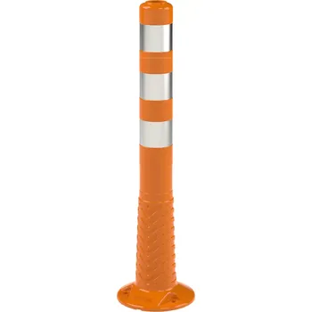 Plotový sloupek Oranžový plastový (PE) reflexní flexibilní sloupek FLOMA BD46 - průměr 8 cm, výška 75 cm