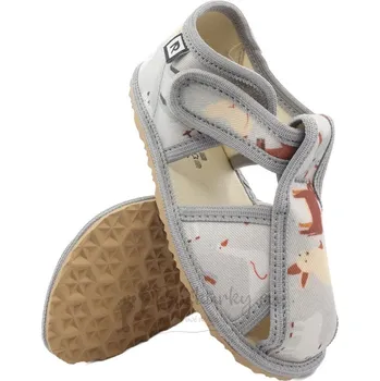 Chlapecké bačkory Dětské flexi (barefoot) pantofle RAK 100015-5 Farma šedá - vel. 24