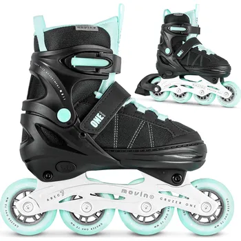 Kolečkové brusle MOVINO Dětské nastavitelné fitness kolečkové brusle Movino Cruzer One UT-M714 30/33 ZELENÁ