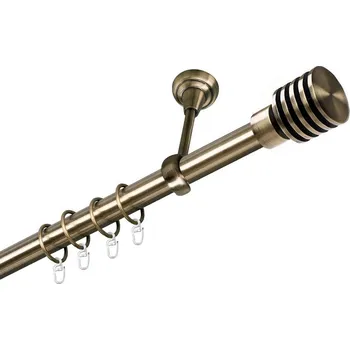 Garnýž Garnýž kovová jednořadá 25mm Talarki mosaz 110 cm (do stropu / kroužky s háčkem)