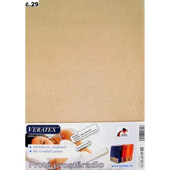 Prostěradlo Froté prostěradlo 90x200/25cm (č.29-béžové)