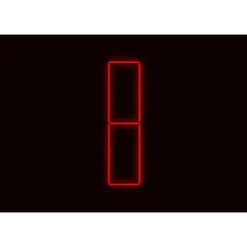 Kompletní LED čtyřhranné svítidlo červené, rozměr: 2 elementy 44 x 234 cm