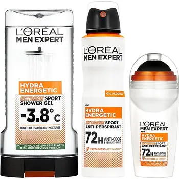 Kosmetická sada L'ORÉAL PARIS Men Expert Energetic Extreme Sport 300 ml + Anti-Perspirant 150 ml + Roll On 50 ml