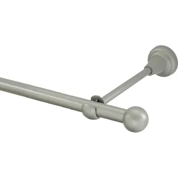 Garnýž Garnýž kovová jednořadá 16mm Koule stříbrná mat 260 cm (do stěny / na tunýlek - bez kroužků)