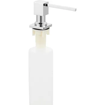 Dávkovač mýdla CERANO - Zápustný dávkovač mýdla Alto - chrom, mléčné sklo