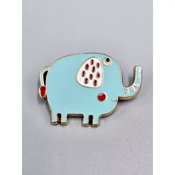 Brož Tyrkysový slon - brož