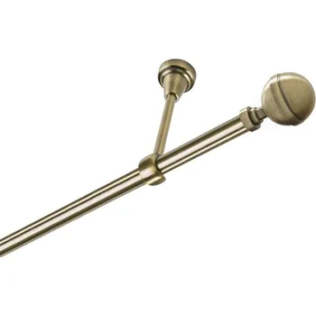 Garnýž Garnýž kovová jednořadá 19mm Kalisto mosaz 160 cm (do stropu / na tunýlek - bez kroužků)