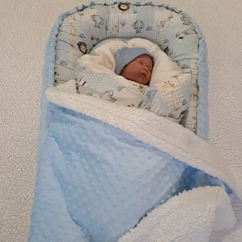 Dětská deka Pro útulný domov Deka s beránkem minky Modrá