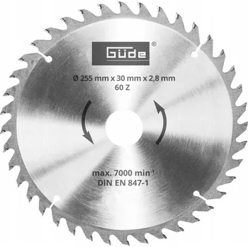Pilový kotouč VIDIOVÝ KOTOUČ WIDIA NA DŘEVO PRO PILU GUDE Güde 55263 HM 255 x 30 x 60Z