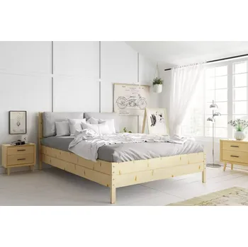 Postel Manželská postel 160x200 FALLON s matrací - borovice