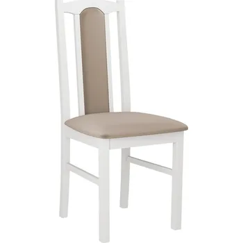 Jídelní židle Čalouněná židle do kuchyně EDON 7 - bílá / béžová