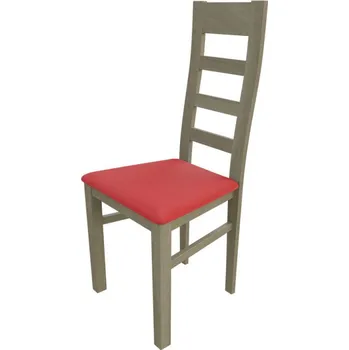 Jídelní židle Kuchyňská židle MOVILE 25 - dub sonoma / červená ekokůže