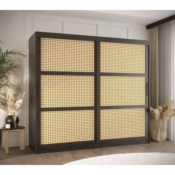 Šatní skříň Šatní skříň HALIMA 1 - 200 cm, černá / černá