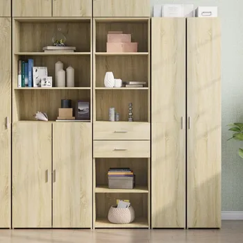 Příborník a kredenc zahrada-XL Skříň highboard dub sonoma 50 x 42,5 x 185 cm kompozitní dřevo 3281457
