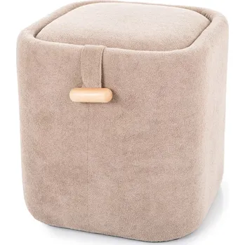 Taburet Čalouněný taburet MOHAMED s úložným prostorem - béžový