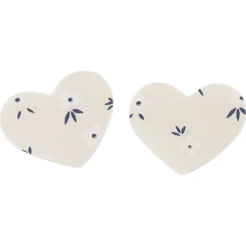 Nažehlovačka srdce, střední, 1 béžová světlá