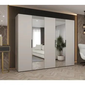 Šatní skříň Šatní skříň 250 cm KUBRA - kašmírová / černá