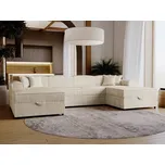 Rohová sedačka na každodenní spaní do U BOKSIA - špinavá bílá