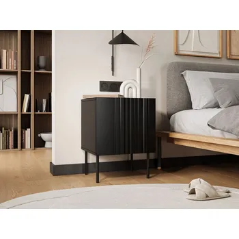 Noční stolek Set 2x noční stolek KERENS - matný černý