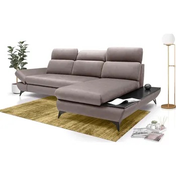 Sedací souprava Rohová rozkládací sedací souprava SARNIA - šedá 1, pravý roh