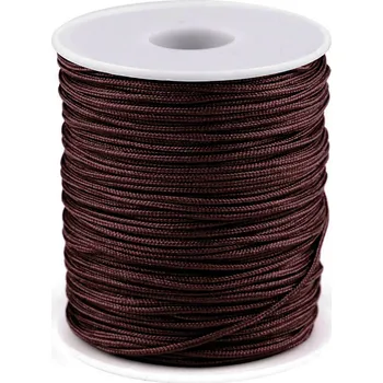Šňůra technická žaluziová / k navlékání korálků Ø1,4 mm, střední, 4 hnědá