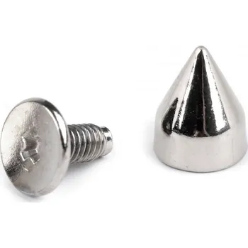 Ozdobný šroubovací hrot / nýt / nožičky na kabelky Ø7 mm, střední, 2 (8,7 mm) nikl