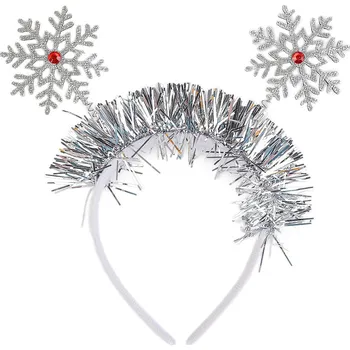 Čelenka Čelenka do vlasů vločky, vánoční / párty, střední, 2 stříbrná