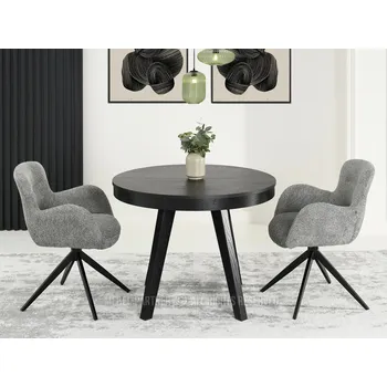 Jídelní stůl Rozkládací jídelní stůl 100(200)x100 CINAMIN - černý