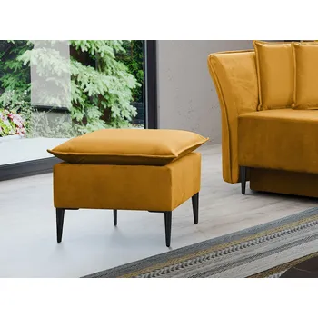 Taburet Taburetka KURI - hořčicová / černé nožky