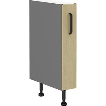 Kuchyňská skříňka Výsuvná skříňka MYRIAM - šířka 15 cm, vzorovaná / antracit