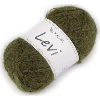Příze Připlétací a pletací příze Levi 50 g, střední, 4 zelená