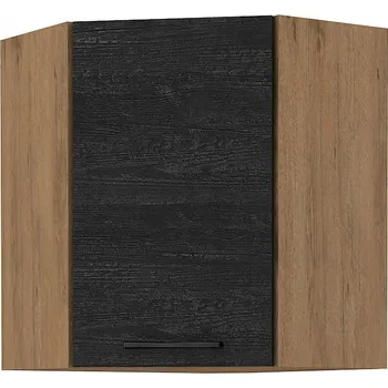 Kuchyňská skříňka Horní rohová skříňka VANYA - 60x60 cm, dark wood / dub lancelot