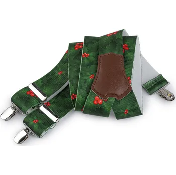 Kšandy Šle vánoční šíře 3,5 cm délka 120 cm, velké, 5 zelená