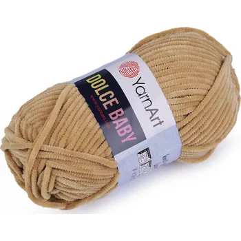 Příze Pletací žinylková příze Dolce Baby 50 g, střední, 4 (747) béžová