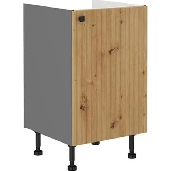 Kuchyňská skříňka Jednodveřová dřezová skříňka NOMIN - šířka 50 cm, dub artisan / antracit