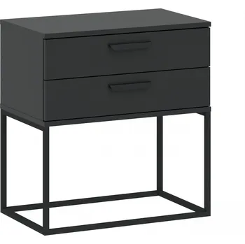 Noční stolek Noční stolek se šuplíky MARETA 5 - antracitový