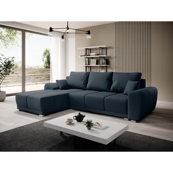 Sedací souprava Sedací souprava s úložným prostorem TALULLA - modrá, levý roh