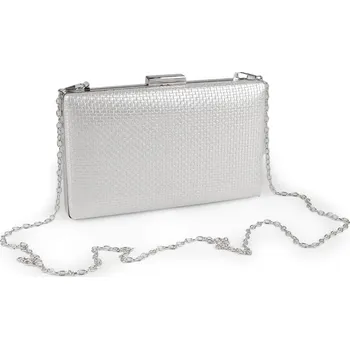 Kabelka Kabelka - psaníčko metalické, velké, 1 stříbrná světlá stříbrná
