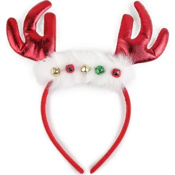 Čelenka Čelenka do vlasů sob s rolničkami, vánoční / párty, střední, 1 červená