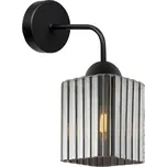 Nástěnné svítidlo Riffle Square, 1x grafitové skleněné stínítko, b