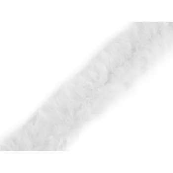 Všívací oděvní / dekorační kožešina kulatá šíře 1,5 cm, střední, 1 Off White