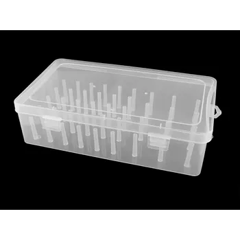 Úložný box Plastový box na 42 ks nití, střední, 1 transparent