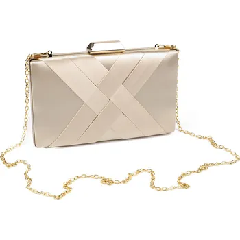 Kabelka Kabelka - psaníčko saténové, velké, 1 krémová zlatá