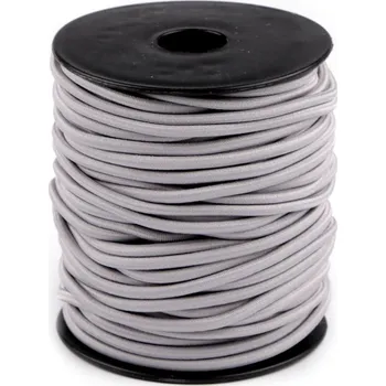 Textilie Kulatá pruženka Ø3 mm, střední, 10 šedá světlá