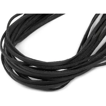 Řemínek imitace kůže šíře 2,5 mm, střední, 2 černá