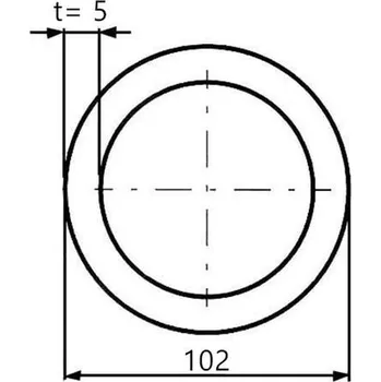 Stavební profil Trubka konstrukční 102×5 mm – 6 m